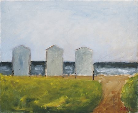 Ottone Rosai (Firenze 1895 - Ivrea 1957) &quot;Cabine sulla spiaggia&quot;...