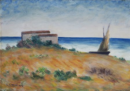Carlo Carr&agrave; (Quargnento 1881 - Milano 1966) &quot;Marina&quot;1954...