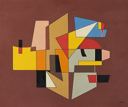 Atanasio Soldati (Parma 1896 - 1953) &quot;Senza titolo&quot; 1950 ca olio su...