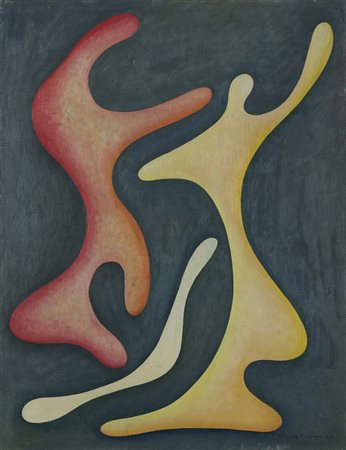 Carla Prina (Como 1911 - La Douvaz 2008) &quot;Senza titolo&quot; 1949 olio...