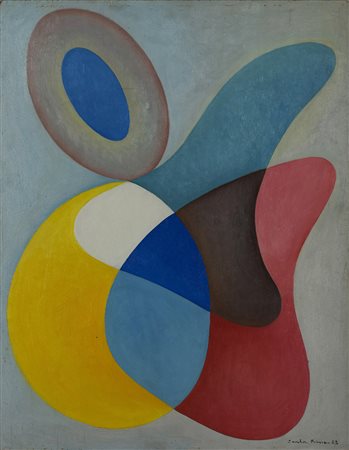 Carla Prina (Como 1911 - La Douvaz 2008) &quot;Senza titolo&quot; 1943 olio...