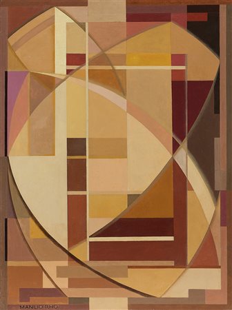 Manlio Rho (Como 1901 - 1957) &quot;Composizione 304&quot;, 1956 olio su...
