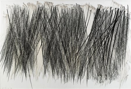 Hans Hartung (Lipsia 1904 - Antibes 1989) "T1963-10" 1963 pastelli...