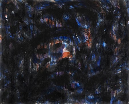 Norman Bluhm (Chicago 1921 - New York 1999) "Black # 2" 1954 olio...