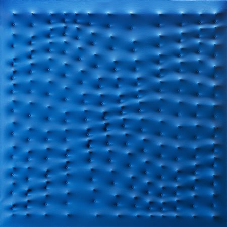 Enrico Castellani (Castelmassa 1930) "Superficie Blu" 1996 acrilico...