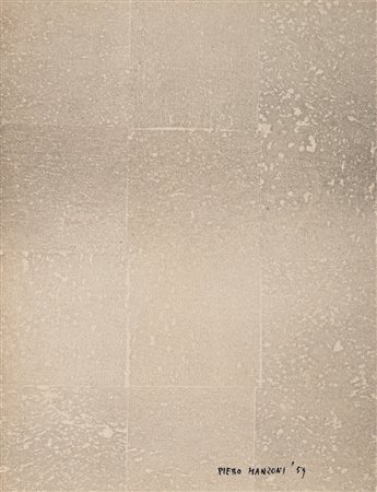 Piero Manzoni (Soncino 1933 - Milano 1963) "Senza titolo" 1959...