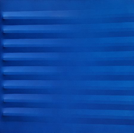 Agostino Bonalumi (Vimercate 1935 - 2013) "Blu" 1980 tempera su...