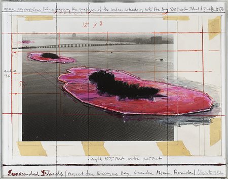 Christo (Gabrovo 1935) "Surrounded Islands (Project for Biscayne Bay,...
