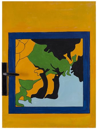 Tano Festa (Roma 1938 - 1987) "Paesaggio con la maniglia" 1969...