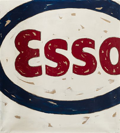 Mario Schifano (Homs 1934 - Roma 1998) "Esso" smalto su carta...