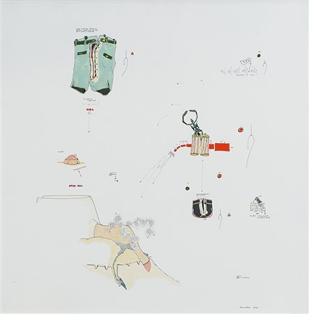 Gianfranco Baruchello (Livorno 1924) "De la pictura liniale" 1973...