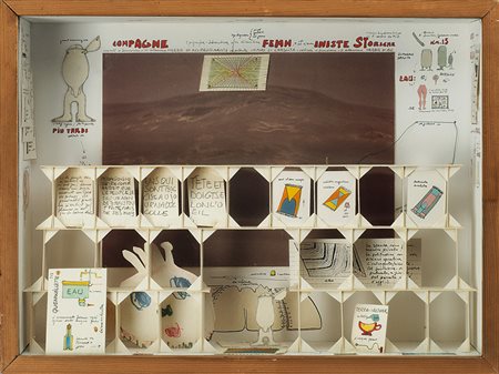 Gianfranco Baruchello (Livorno 1924) "Nebbia di accrescimento e vapori...