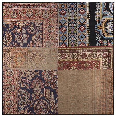 Flavio Favelli (Firenze 1967) "Tappeto" 2002 assemblage di pezzi di...