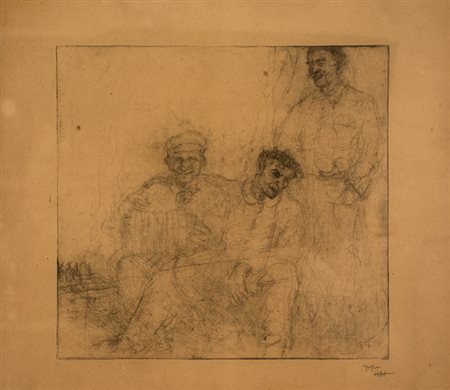 Lorenzo Gigli (Recanati 1896 – Buenos Aires 1983) Tre Figure, 1921....