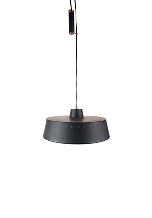 Lampadario saliscendi Lampada a sospensione a saliscendi in alluminio laccato...