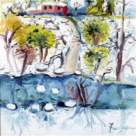 FACCINCANI ATHOS (Peschiera D/G 1951) "Senza titolo" 1989 Olio su tela cm. H:...