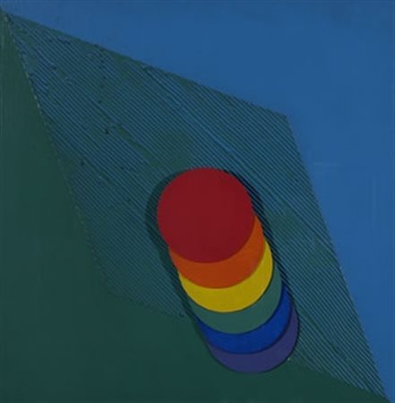 BIASI ALBERTO (Padova 1937) "Senza titolo" Tecnica mista e collage su...