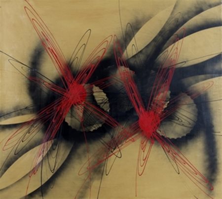 CRIPPA ROBERTO (Monza 1921 - Bresso 1972) "Spirali" 1951 Olio su tela cm. H:...