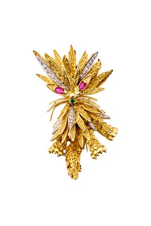 Spillla con 8/8 e due rubini .