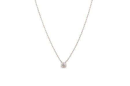 Ciondolo con brillante.Oro 18 Kti Brillante cti 0,40 c.ca L color piké Peso 5,70