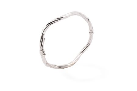 Bracciale ondulato in oro bianco .Oro 18 Kti Peso gr. 8,40