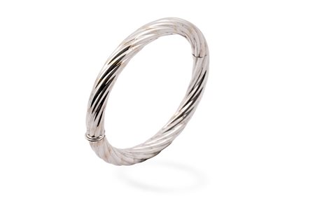 Bracciale "torchon" piccolo in oro bianco .Oro 18 Kti Peso gr. 15,40