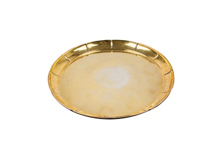 Vassoio Bulgari .Argento Vermeil . Marchio Britannia garantisce un valore di...