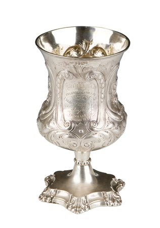 Calice in argento Sheffield 1867. altezza 16 cm 220 gr