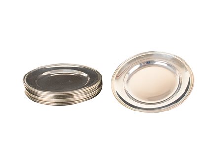 11 piattini pane. Arg 800 /°°° gr. 2050