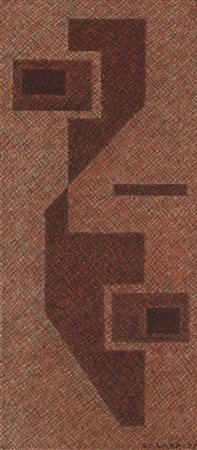 Alfonso Salardi, Senza titolo, 1973, grafite e pastelli su carta, cm. 32x15,...