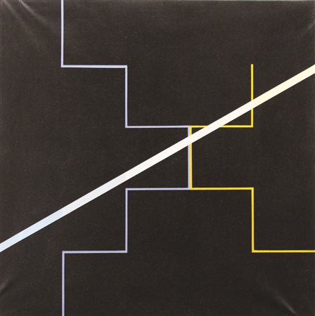 Adriano Foschi, Opera 658, 1974, acrilico su tela, cm. 70x70, firmato,...