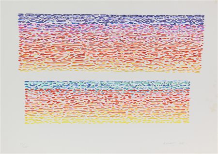 Piero Dorazio, Senza titolo, 1975, serigrafia su carta Fabriano, cm. 50x70,...