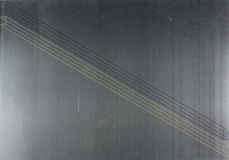 Gianni Colombo, Paradiso Ottico, 1972, multiplo su lastra metallica entro...