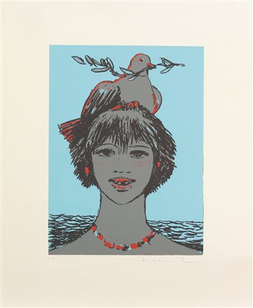 Salvatore Fiume, Senza titolo, serigrafia su carta, cm. 53x43, es. prova...