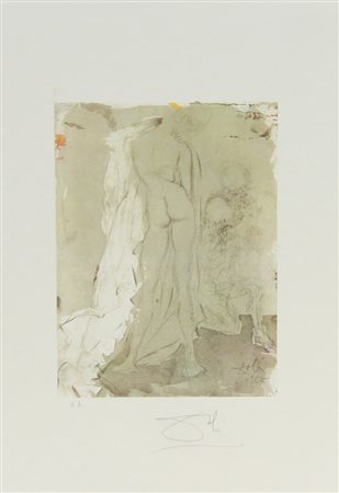 Salvador Dalì, Senza titolo, litografia su carta, cm. 45x32, es. E.A.,...