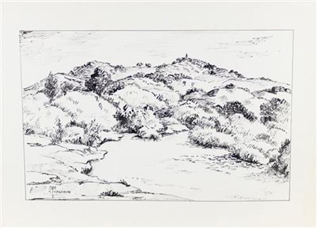 Cesare Vagarini, Senza titolo, 1977, pennarello su carta, cm. 50x70, firmato...