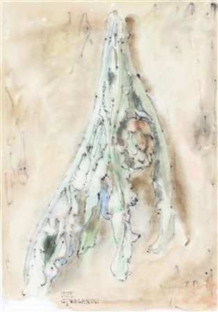 Cesare Vagarini, Carciofi, 1975, china e inchiostri acquerellati su...