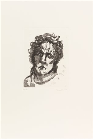 Francesco Messina, Senza titolo, incisione su carta, cm. 50x35 (lastra cm....