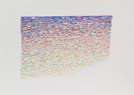 Piero Dorazio, Senza titolo, 1975, serigrafia su carta Fabriano, cm. 50x70,...