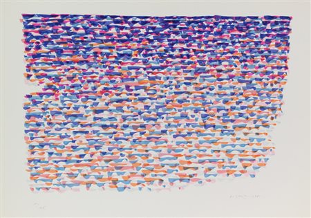 Piero Dorazio, Senza titolo, 1975, serigrafia su carta Fabriano, cm. 50x70,...