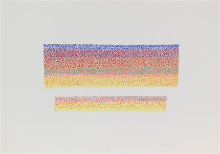 Piero Dorazio, Senza titolo, 1975, serigrafia su carta Fabriano, cm. 50x70,...