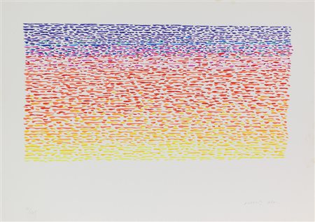 Piero Dorazio, Senza titolo, 1975, serigrafia su carta Fabriano, cm. 50x70,...