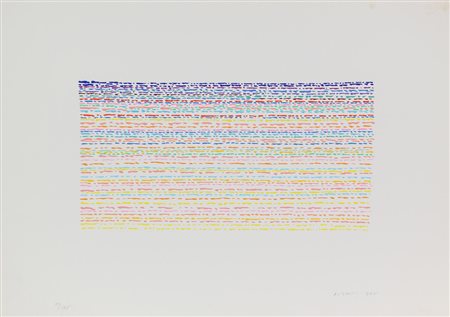 Piero Dorazio, Senza titolo, 1975, serigrafia su carta Fabriano, cm. 50x70,...