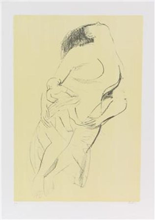 Bruno Saetti, Maternità, litografia su carta, cm. 70x50, es. prova d'autore,...