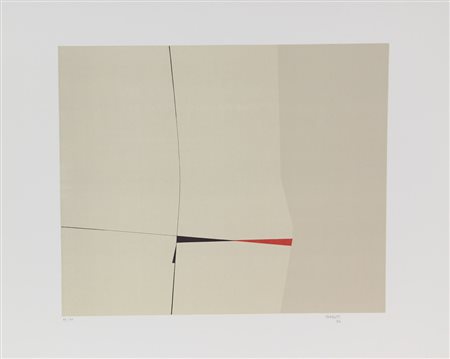 Arturo Bonfanti, Senza titolo, 1974, litografia su carta, cm. 47x56, es....
