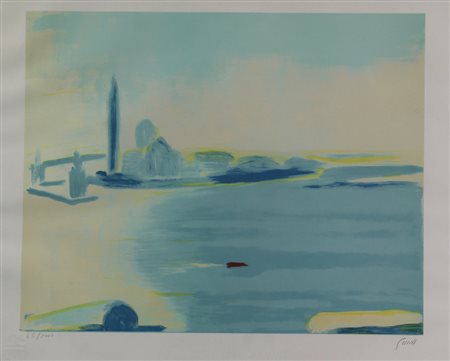 Virgilio Guidi, Senza titolo, litografia su carta, cm. 48x62, es. 45/2000,...