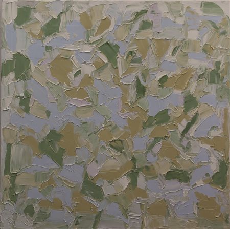 Domenico Asmone, Cromatico, 2016, olio su tela, cm. 70x70, certificato di...