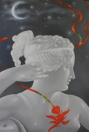 Antonio Nacci, Meditazione, olio su tela, cm. 50x70