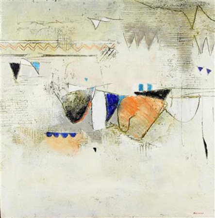 Diego Palasgo, Composizione sulla Facciata, tecnica mista su tavola, cm....