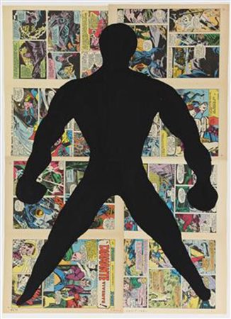 Paolo Canevari, Supereroe, 2000, cartella contenente multiplo a colori...